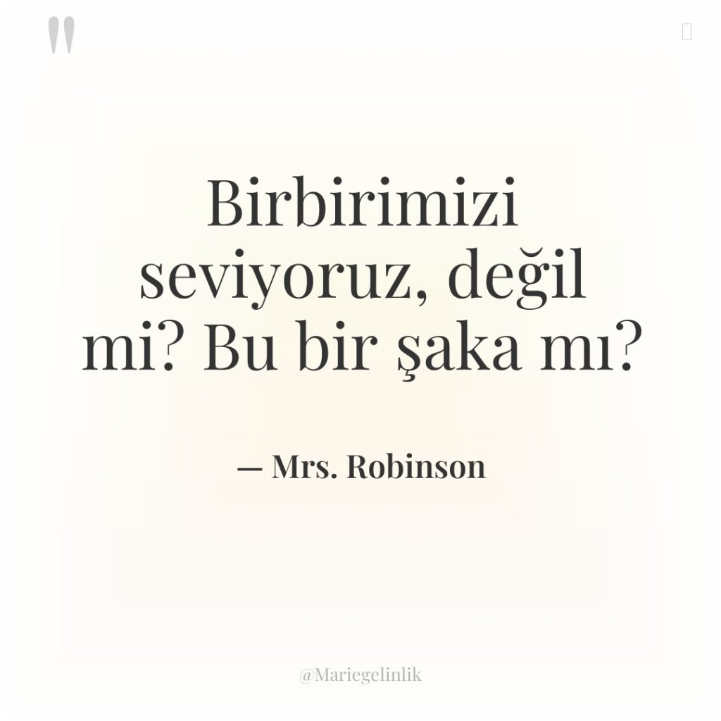 Birbirimizi seviyoruz, değil mi? Bu bir şaka mı?