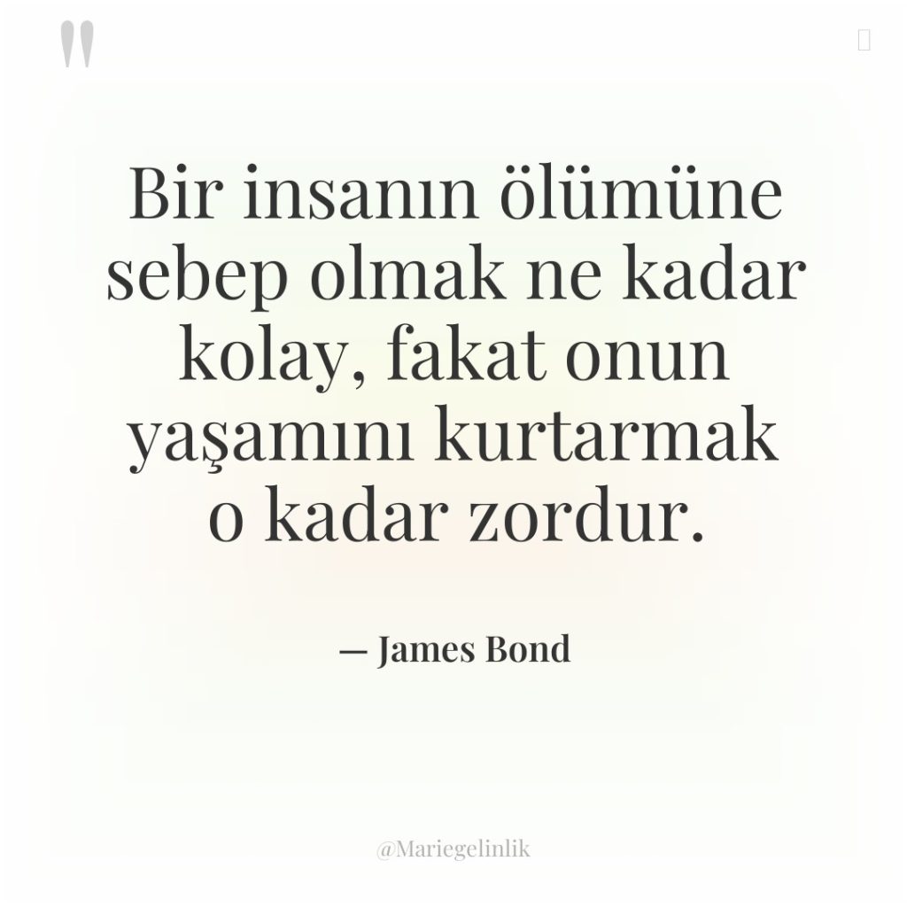 Bir insanın ölümüne sebep olmak ne kadar kolay, fakat onun…