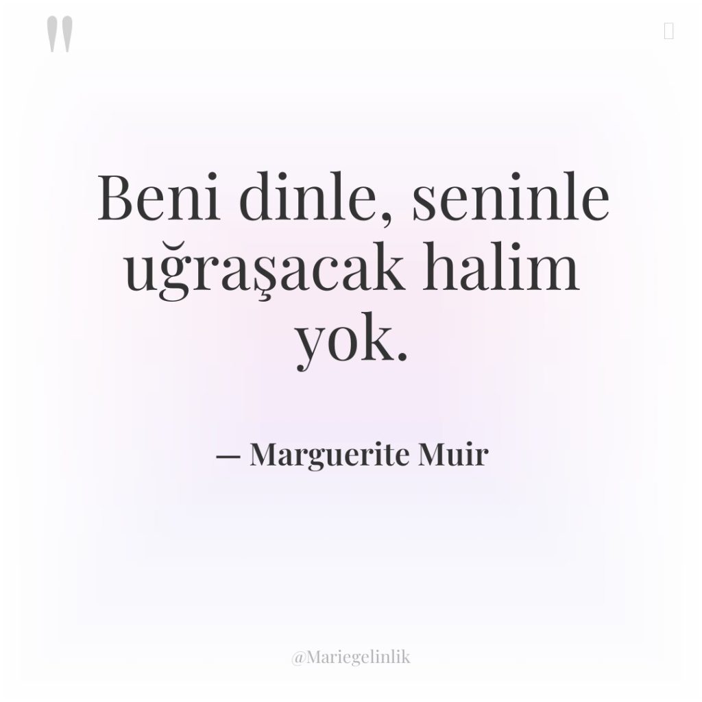 Beni dinle, seninle uğraşacak halim yok.