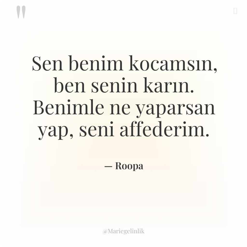 Sen benim kocamsın, ben senin karın. Benimle ne yaparsan yap,…