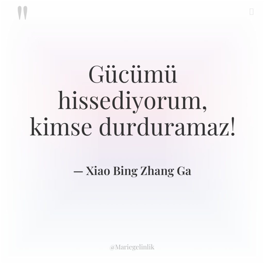 Gücümü hissediyorum, kimse durduramaz!