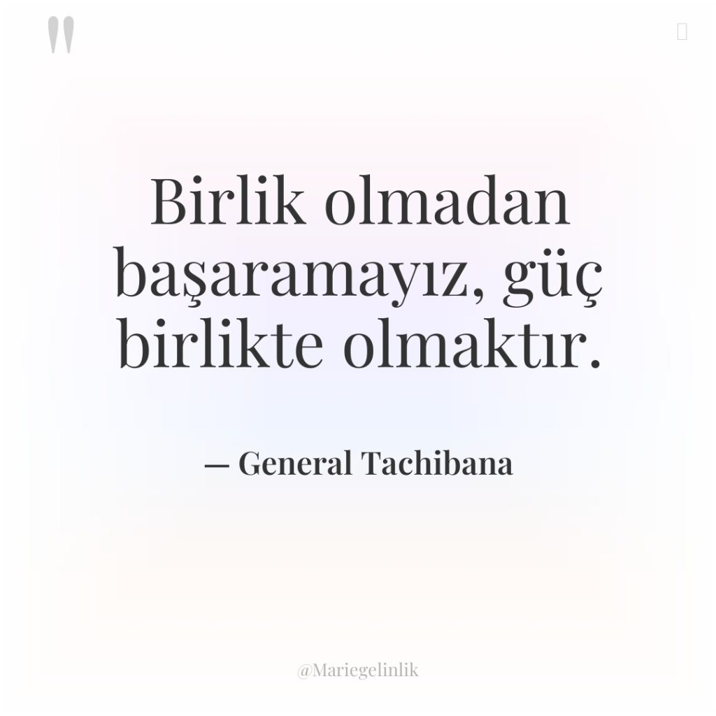 Birlik olmadan başaramayız, güç birlikte olmaktır.