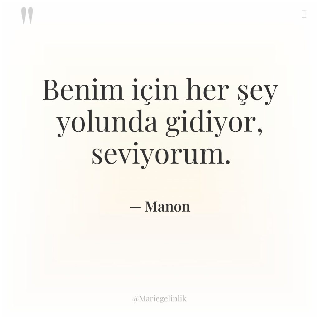 Benim için her şey yolunda gidiyor, seviyorum.