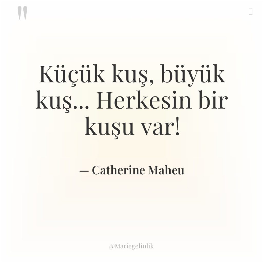 Küçük kuş, büyük kuş… Herkesin bir kuşu var!