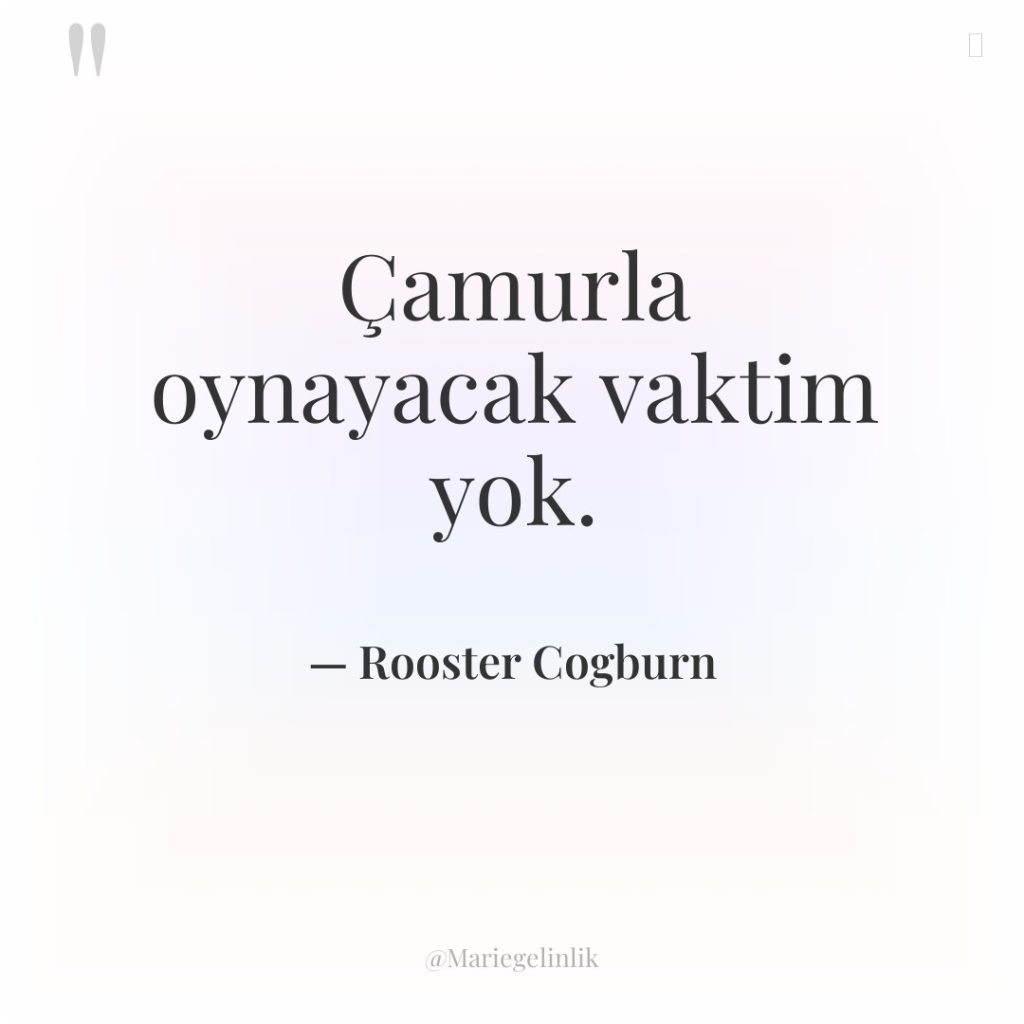 Çamurla oynayacak vaktim yok.