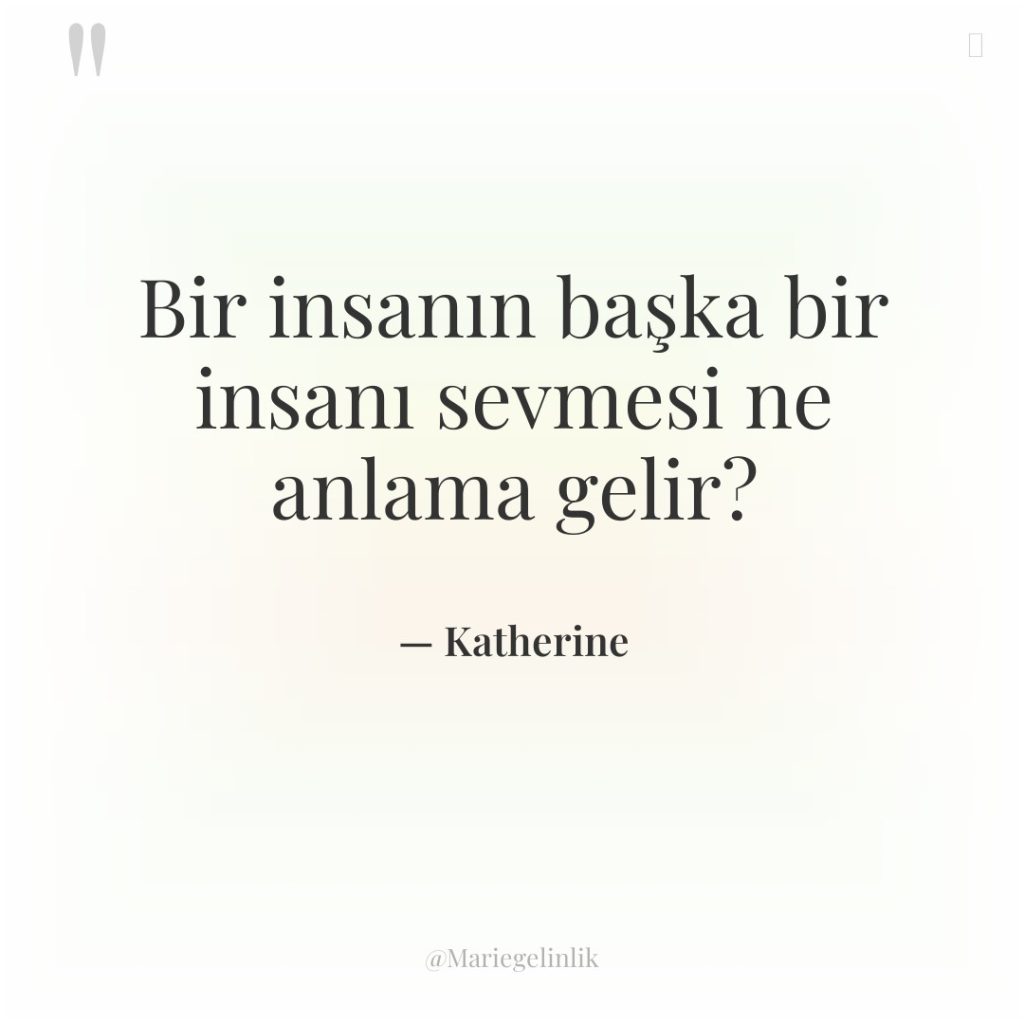 Bir insanın başka bir insanı sevmesi ne anlama gelir?