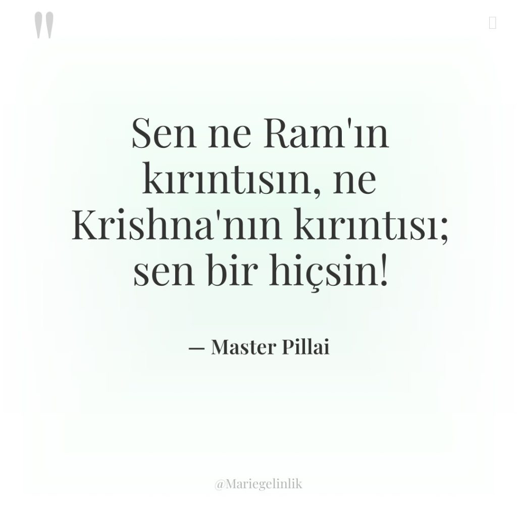 Sen ne Ram’ın kırıntısın, ne Krishna’nın kırıntısı; sen bir hiçsin!
