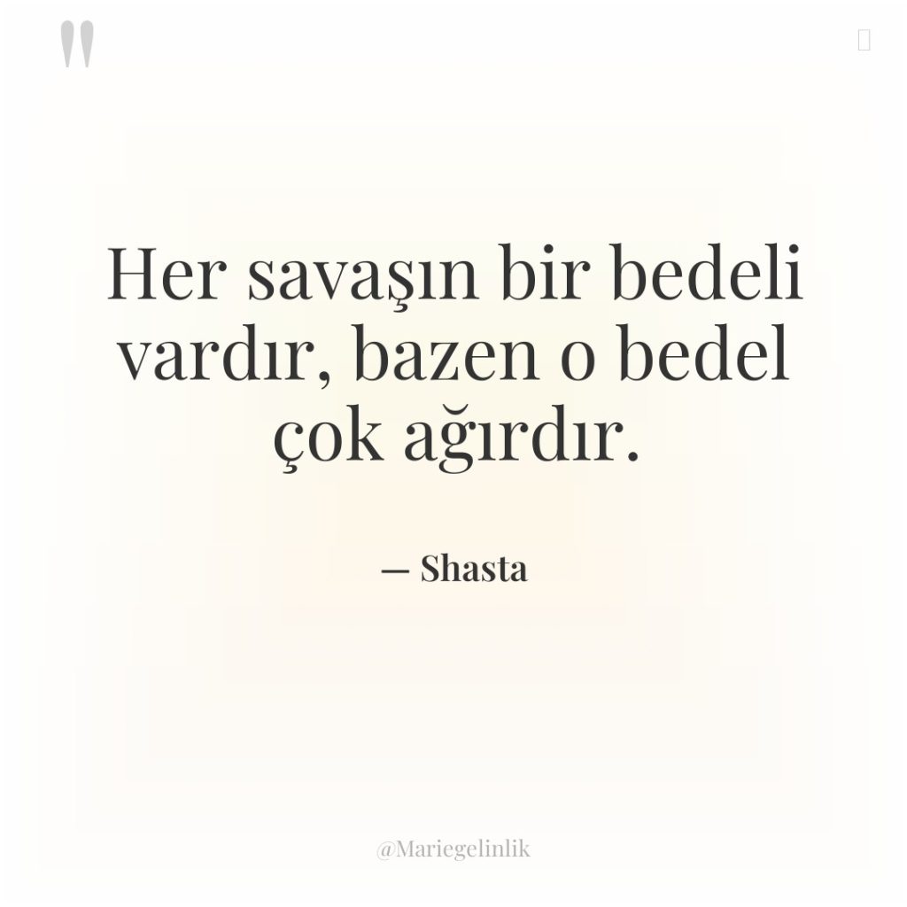 Her savaşın bir bedeli vardır, bazen o bedel çok ağırdır.