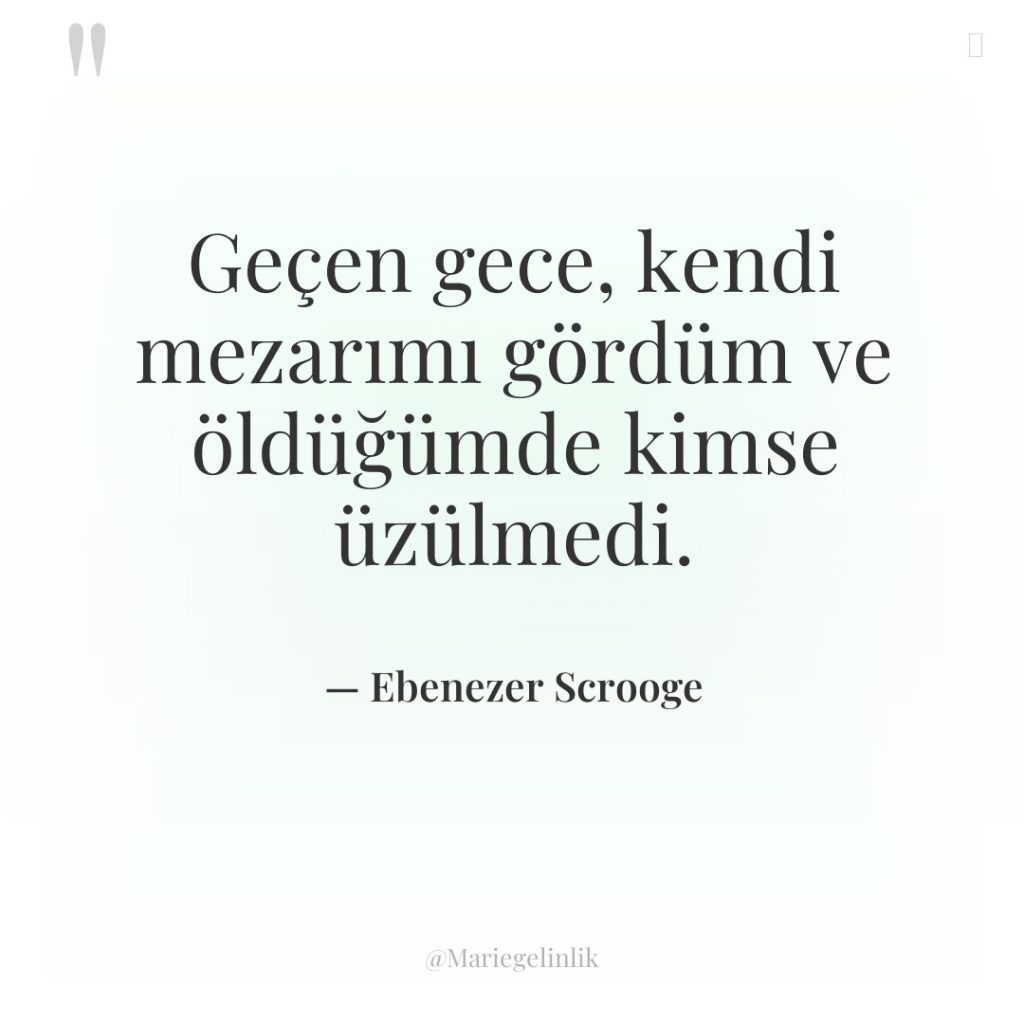 Geçen gece, kendi mezarımı gördüm ve öldüğümde kimse üzülmedi.
