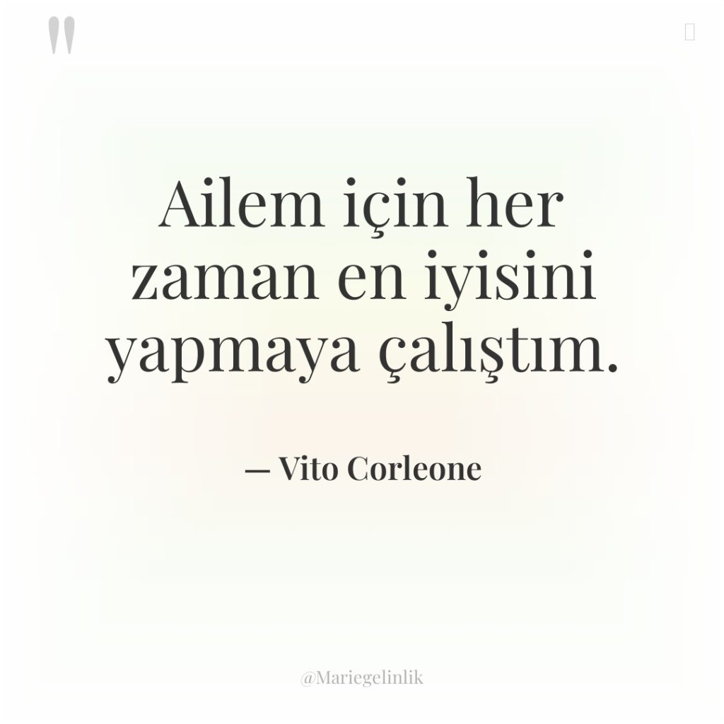 Ailem için her zaman en iyisini yapmaya çalıştım.