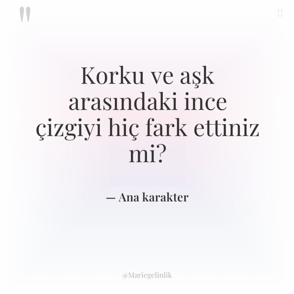 Korku ve aşk arasındaki ince çizgiyi hiç fark ettiniz mi?