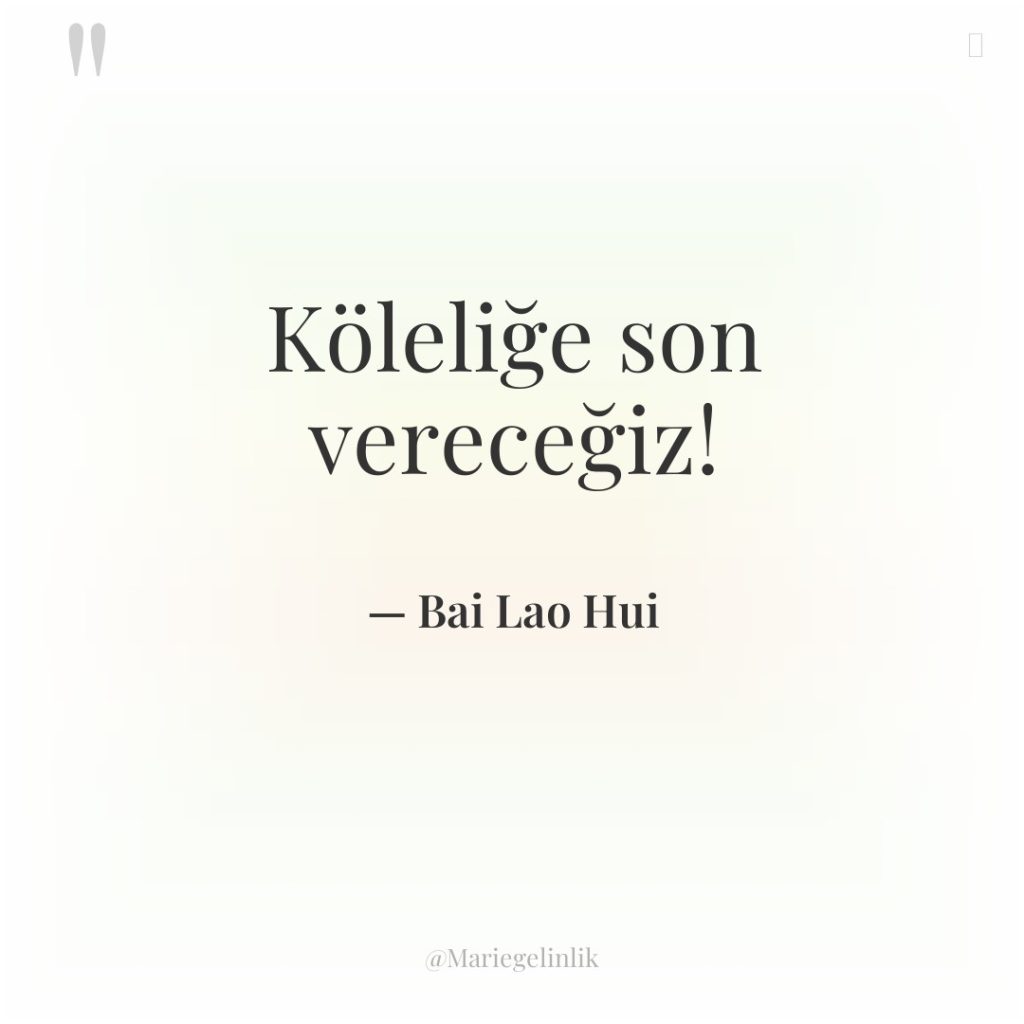 Köleliğe son vereceğiz!