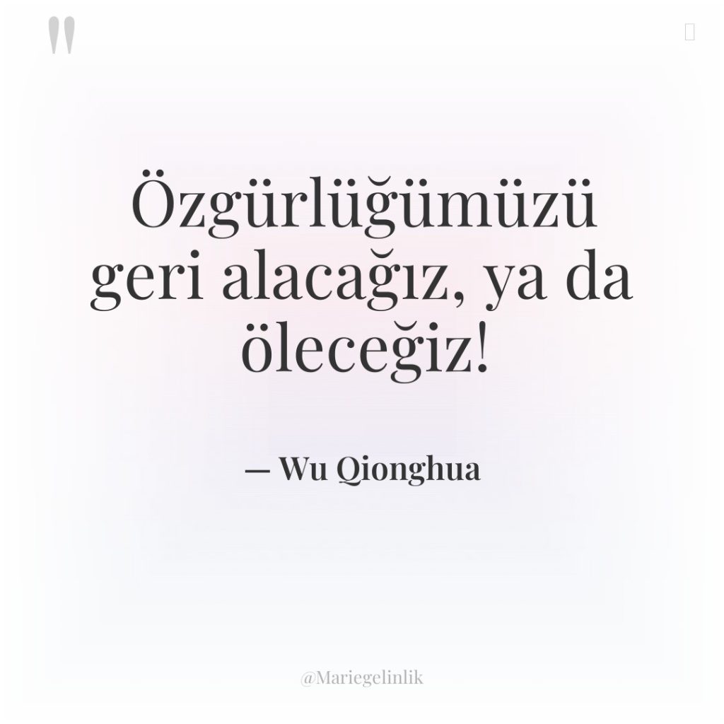 Özgürlüğümüzü geri alacağız, ya da öleceğiz!
