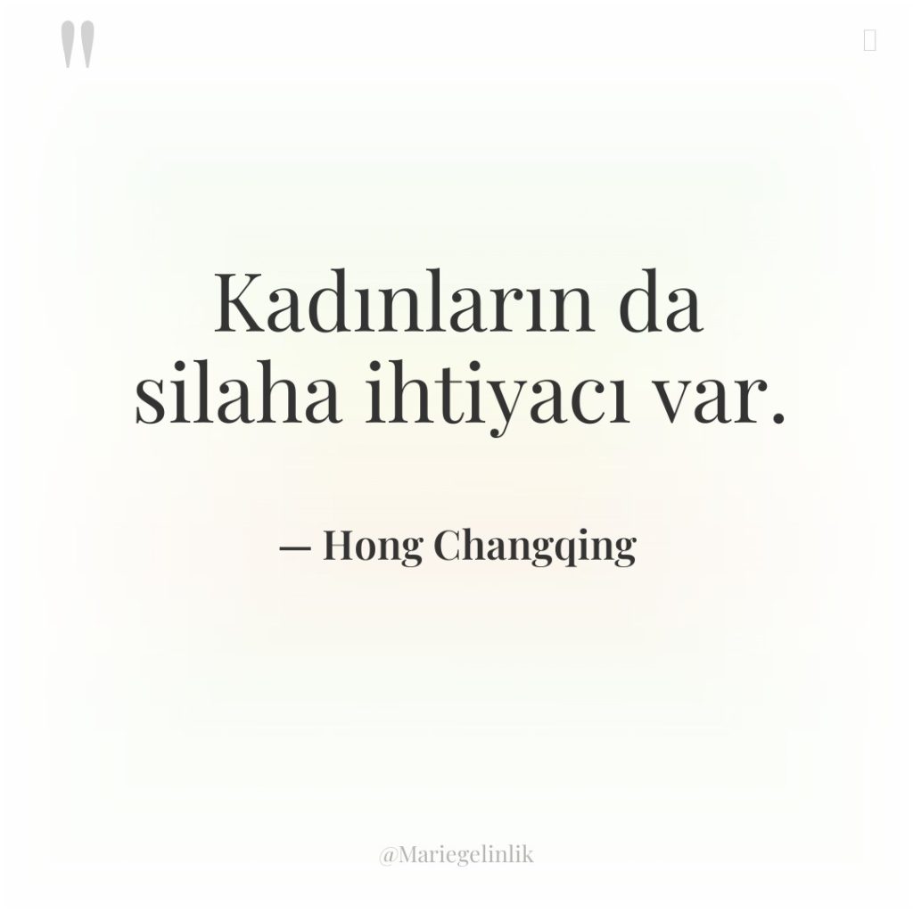 Kadınların da silaha ihtiyacı var.