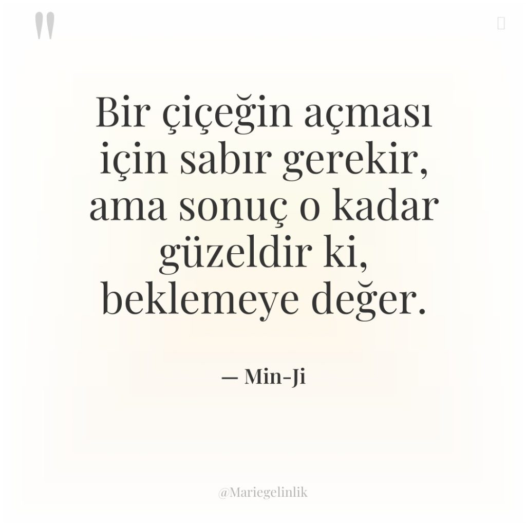 Bir çiçeğin açması için sabır gerekir, ama sonuç o kadar…