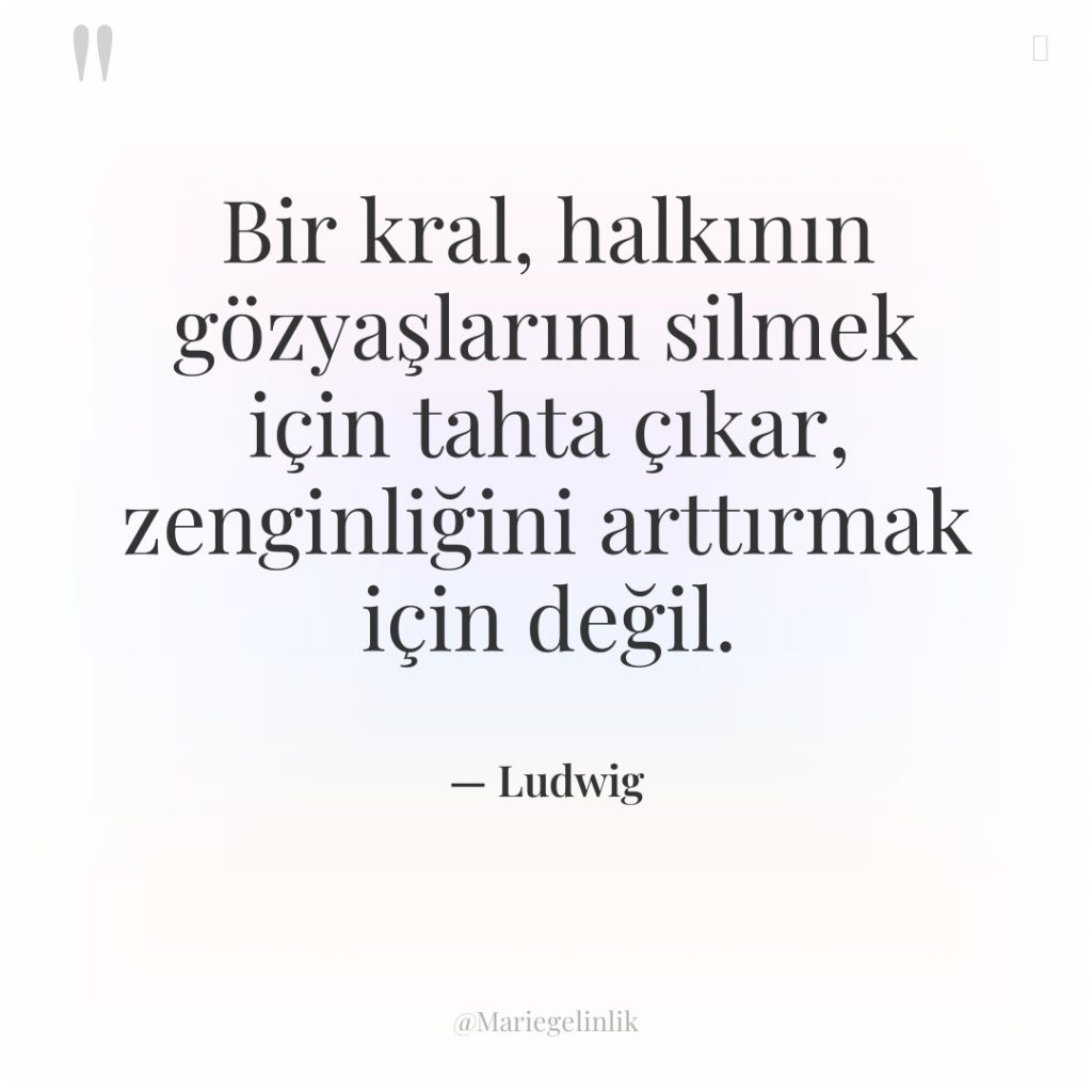 Bir kral, halkının gözyaşlarını silmek için tahta çıkar, zenginliğini arttırmak…
