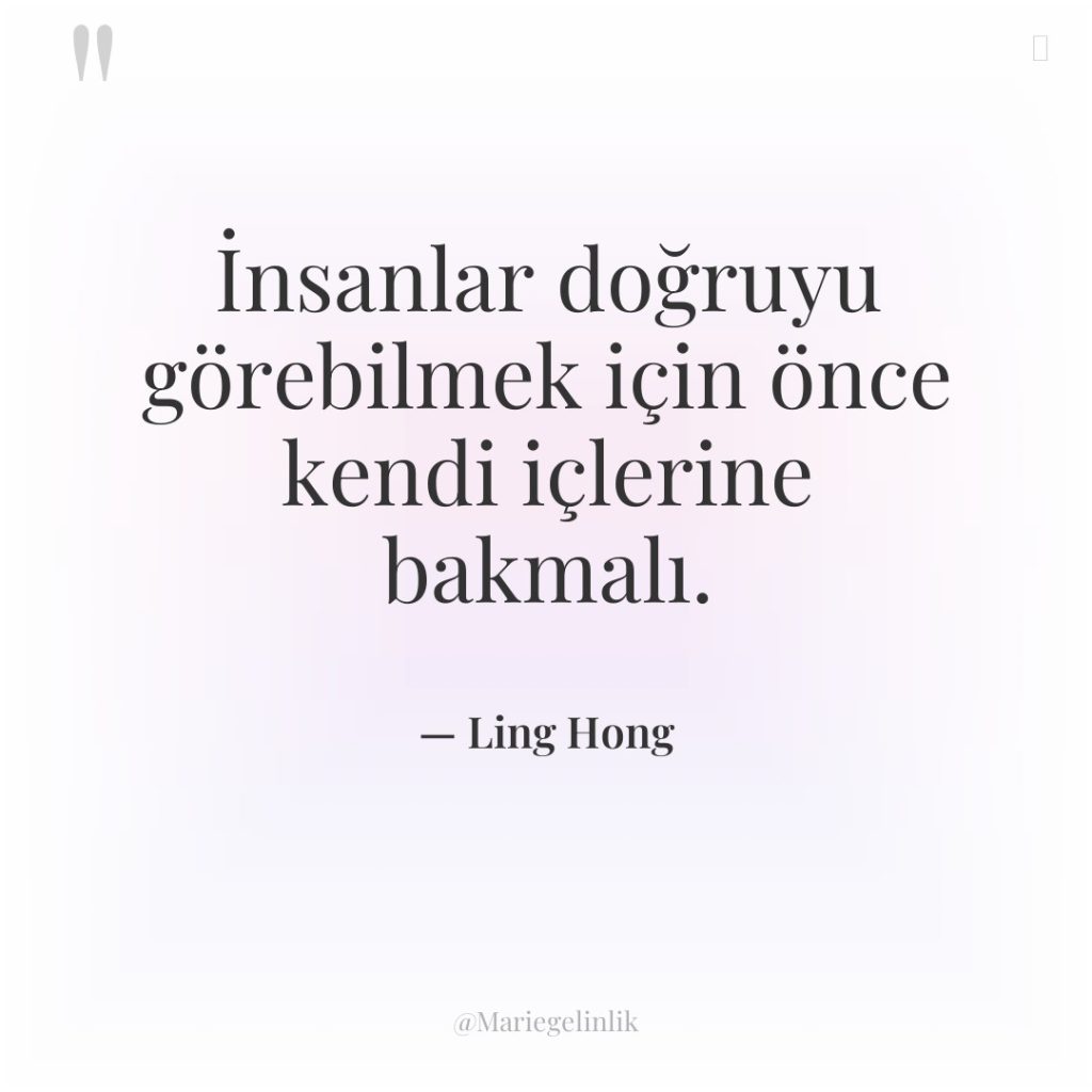 İnsanlar doğruyu görebilmek için önce kendi içlerine bakmalı.