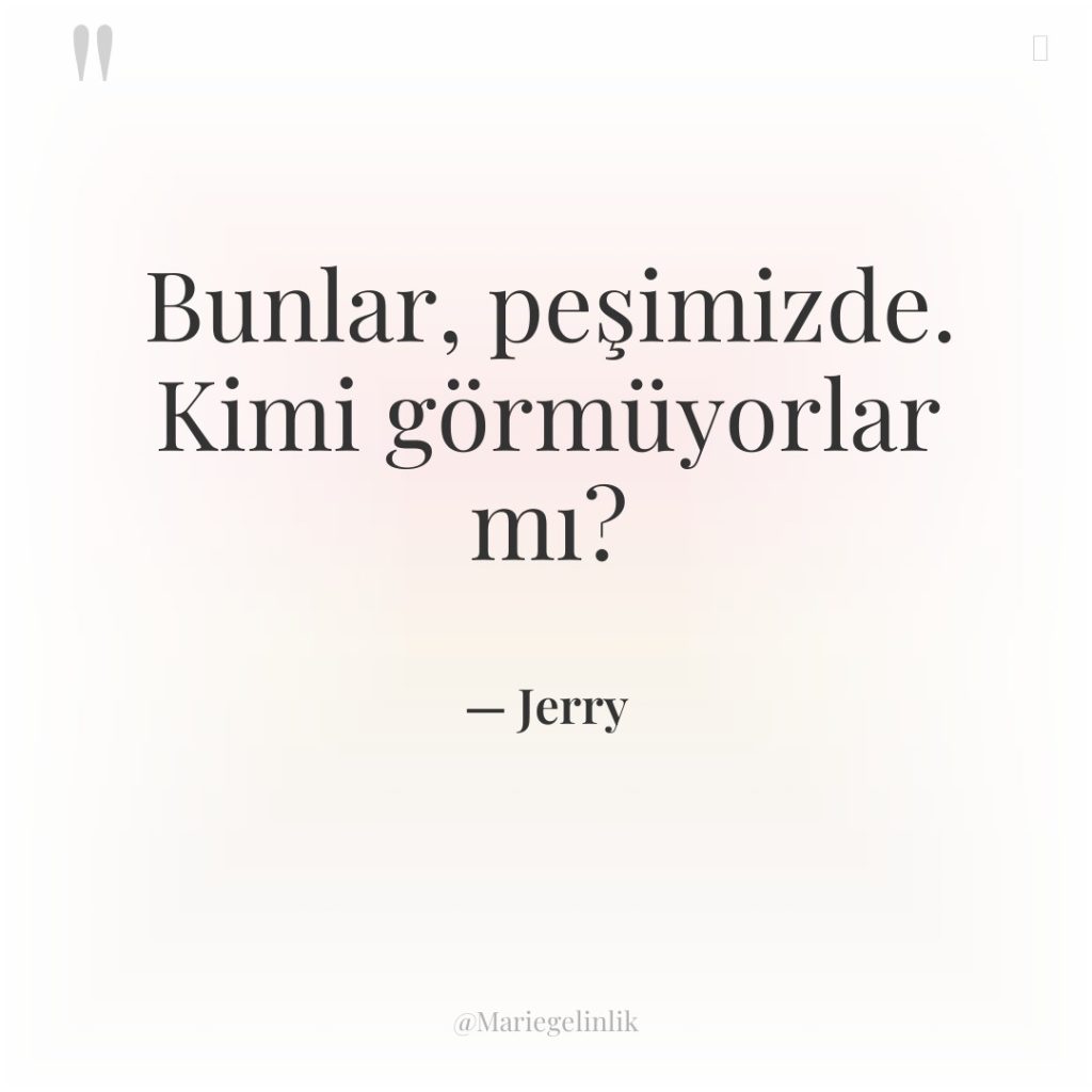 Bunlar, peşimizde. Kimi görmüyorlar mı?