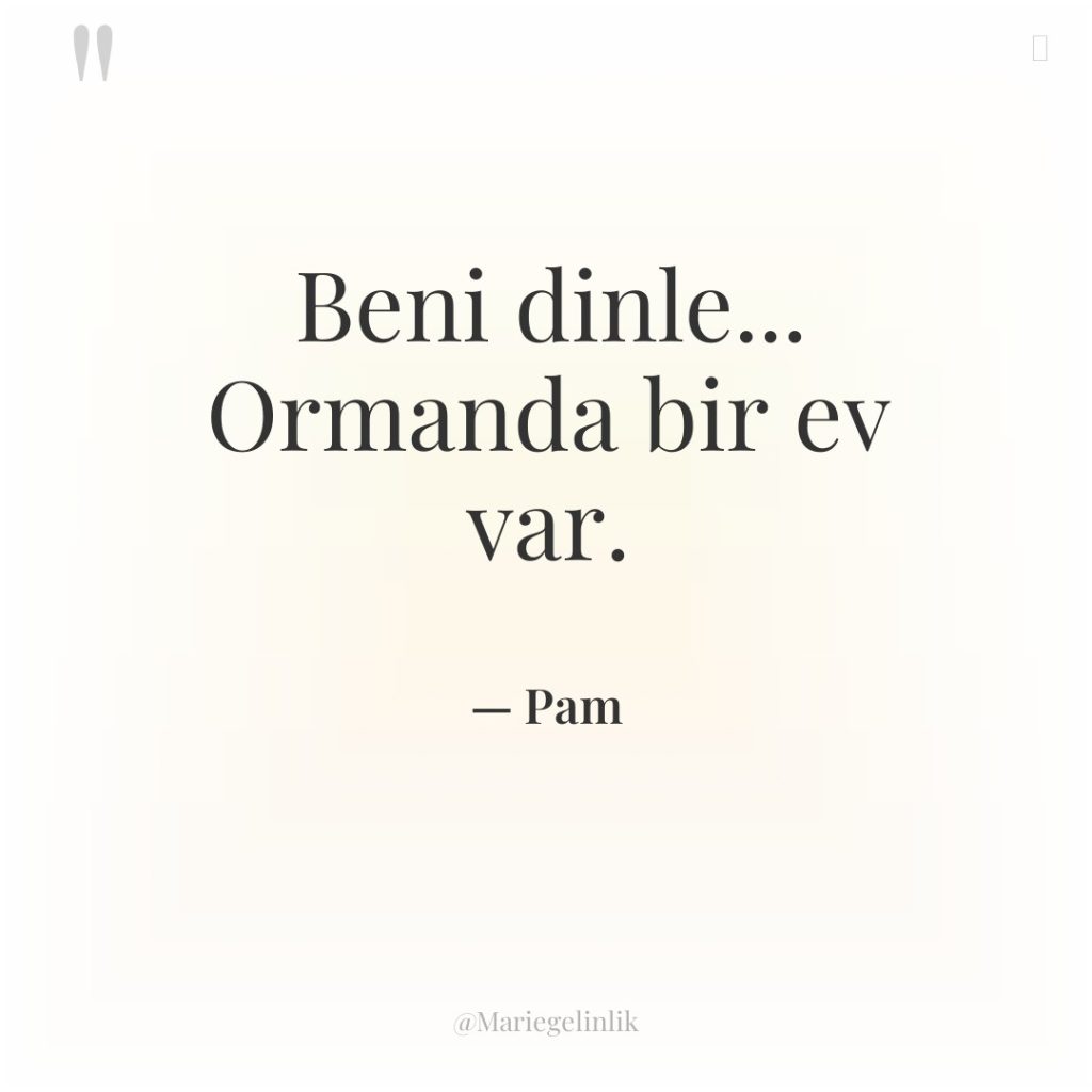 Beni dinle… Ormanda bir ev var.