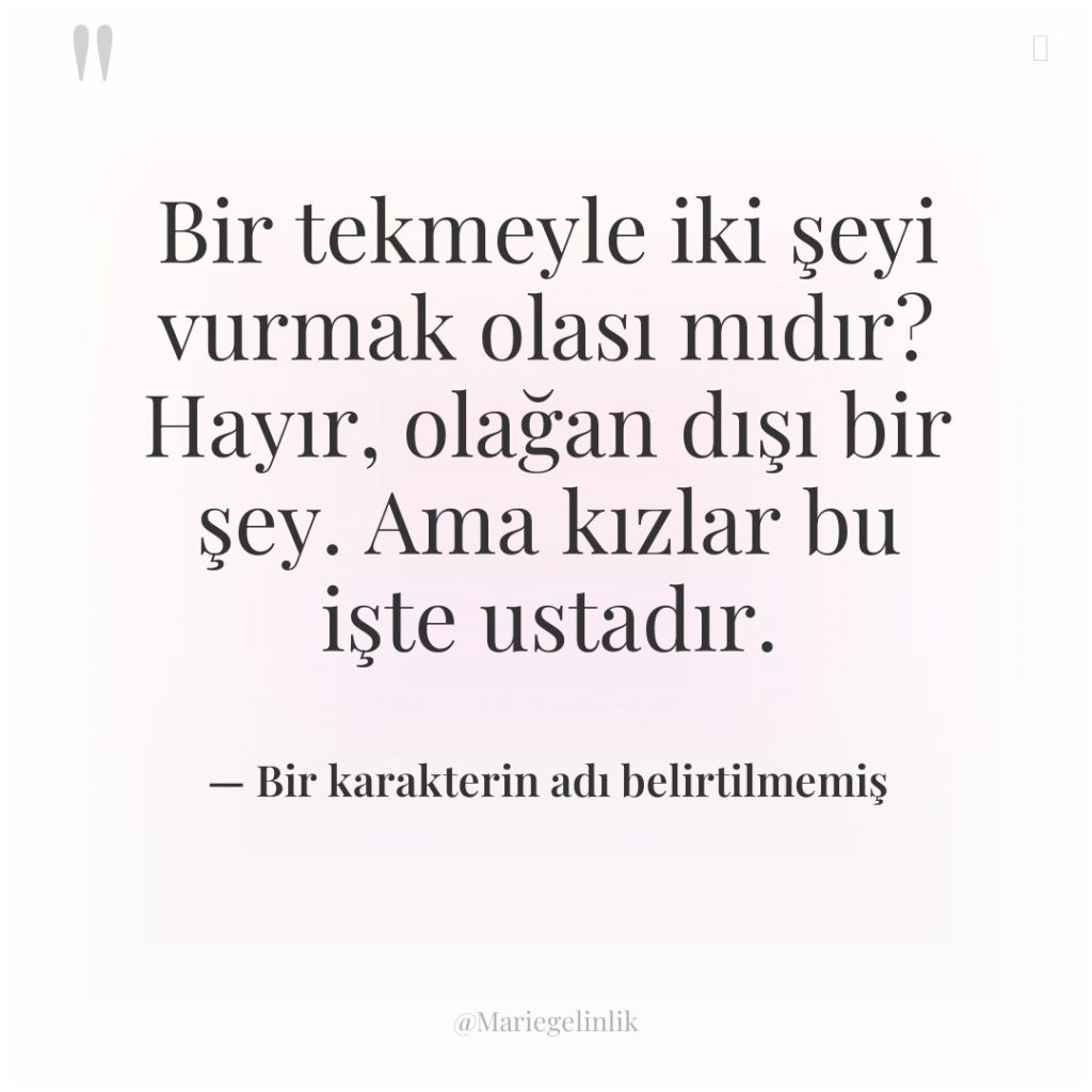 Bir tekmeyle iki şeyi vurmak olası mıdır? Hayır, olağan dışı…