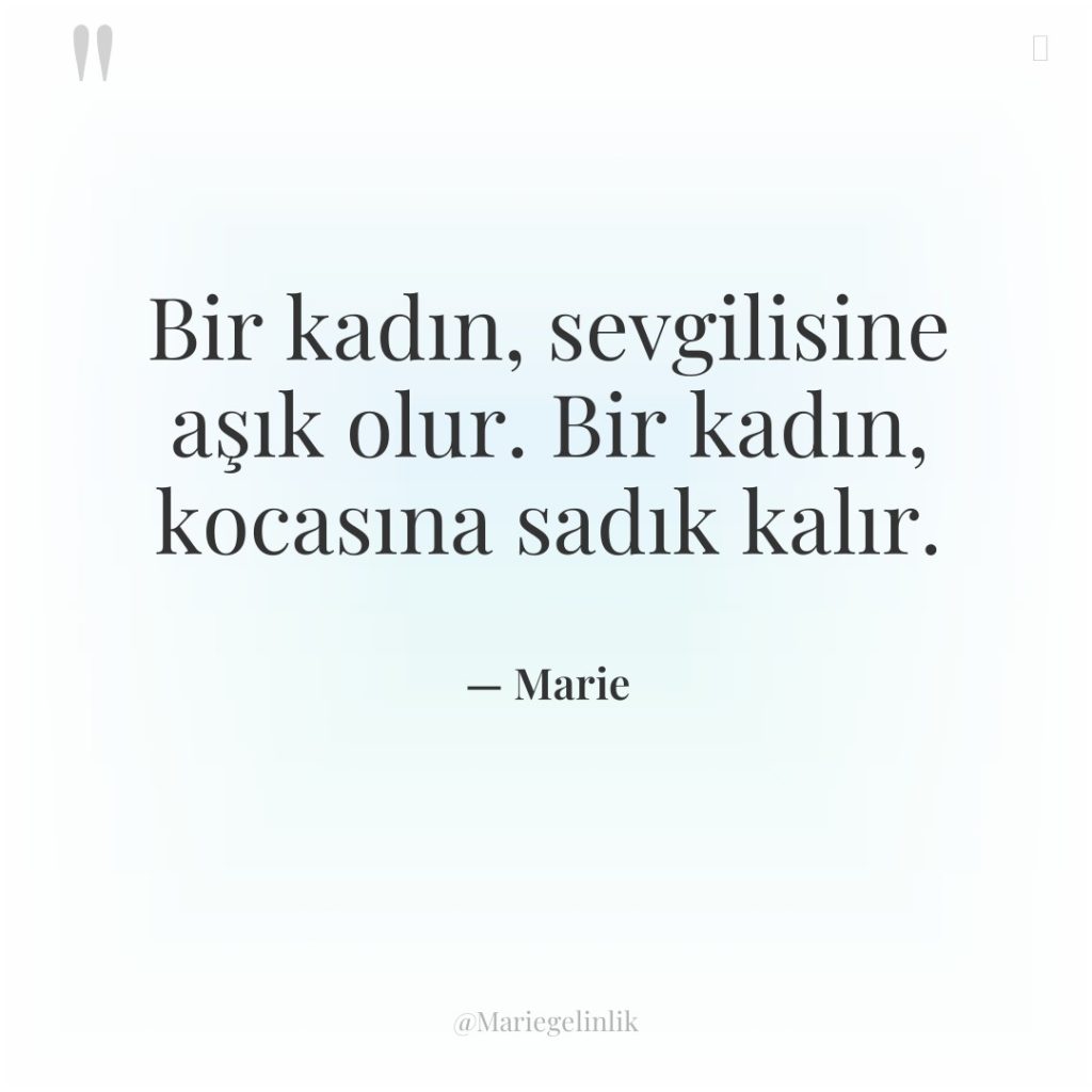 Bir kadın, sevgilisine aşık olur. Bir kadın, kocasına sadık kalır.