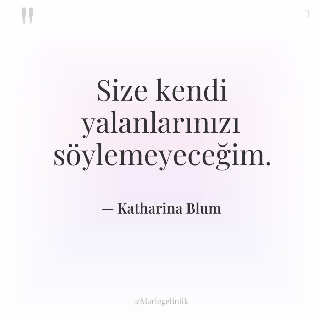 Size kendi yalanlarınızı söylemeyeceğim.