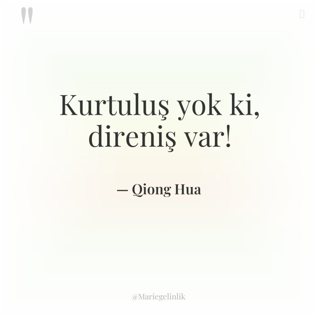 Kurtuluş yok ki, direniş var!