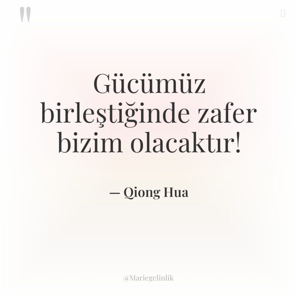 Gücümüz birleştiğinde zafer bizim olacaktır!