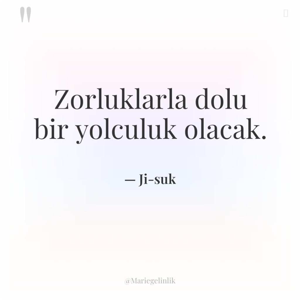 Zorluklarla dolu bir yolculuk olacak.