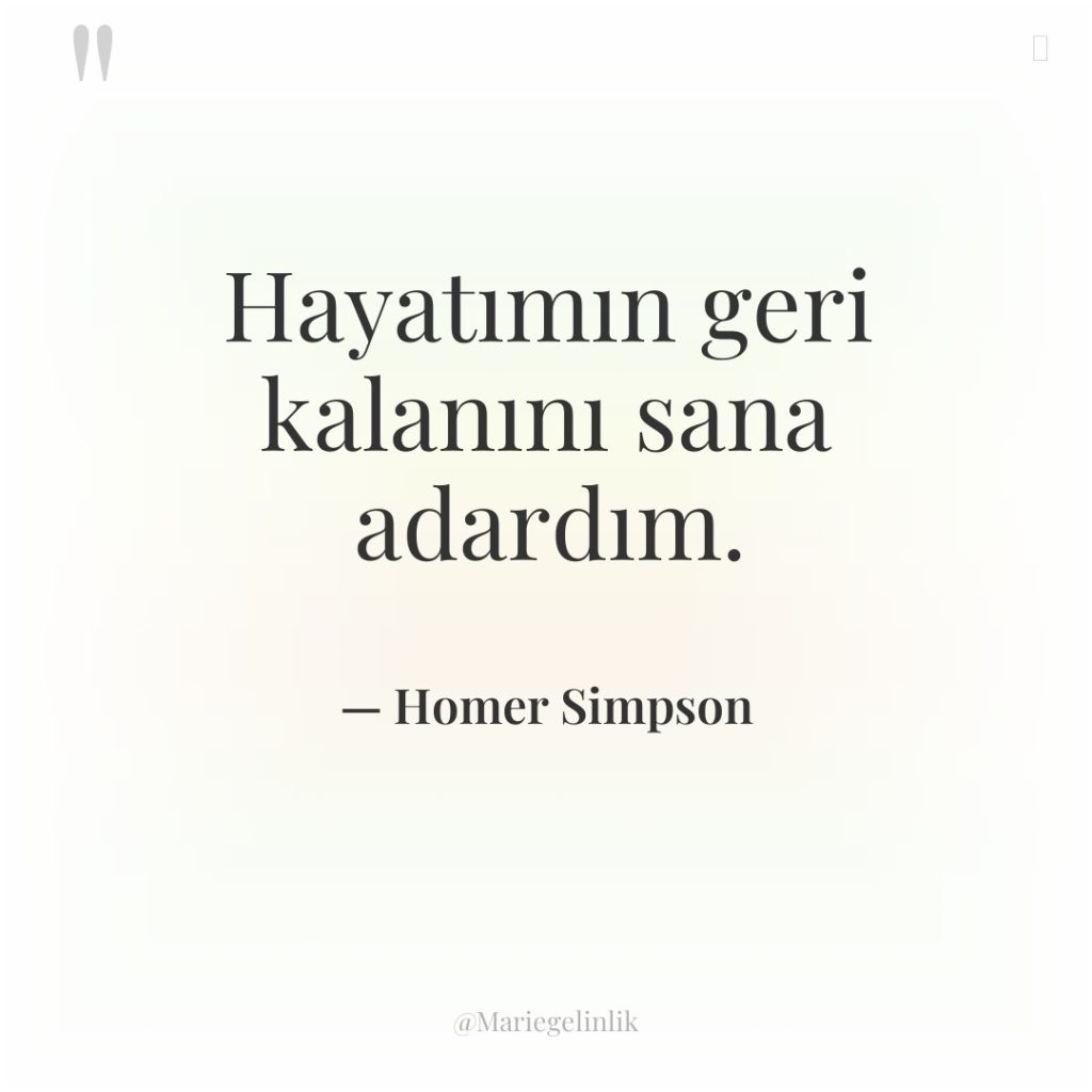 Hayatımın geri kalanını sana adardım.