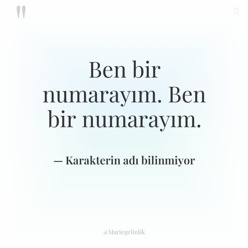 Ben bir numarayım. Ben bir numarayım.