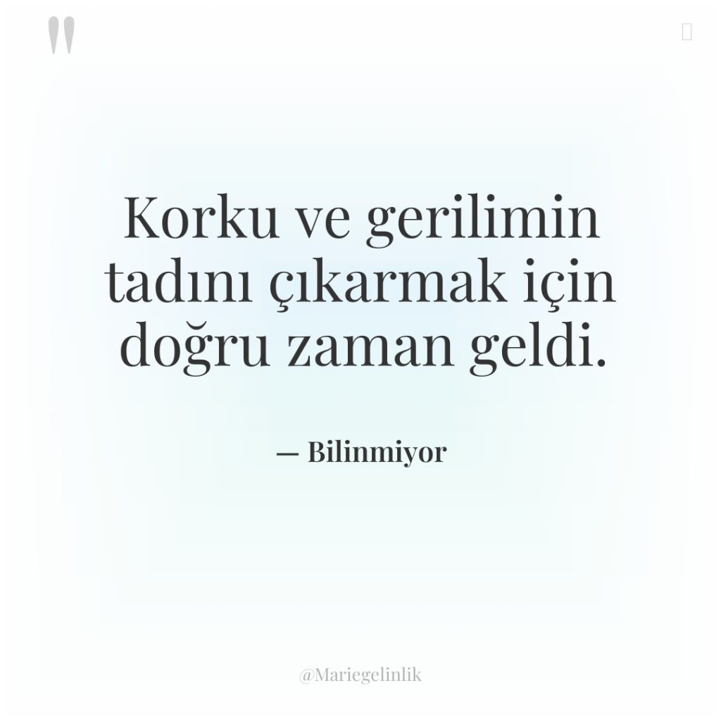 Korku ve gerilimin tadını çıkarmak için doğru zaman geldi.