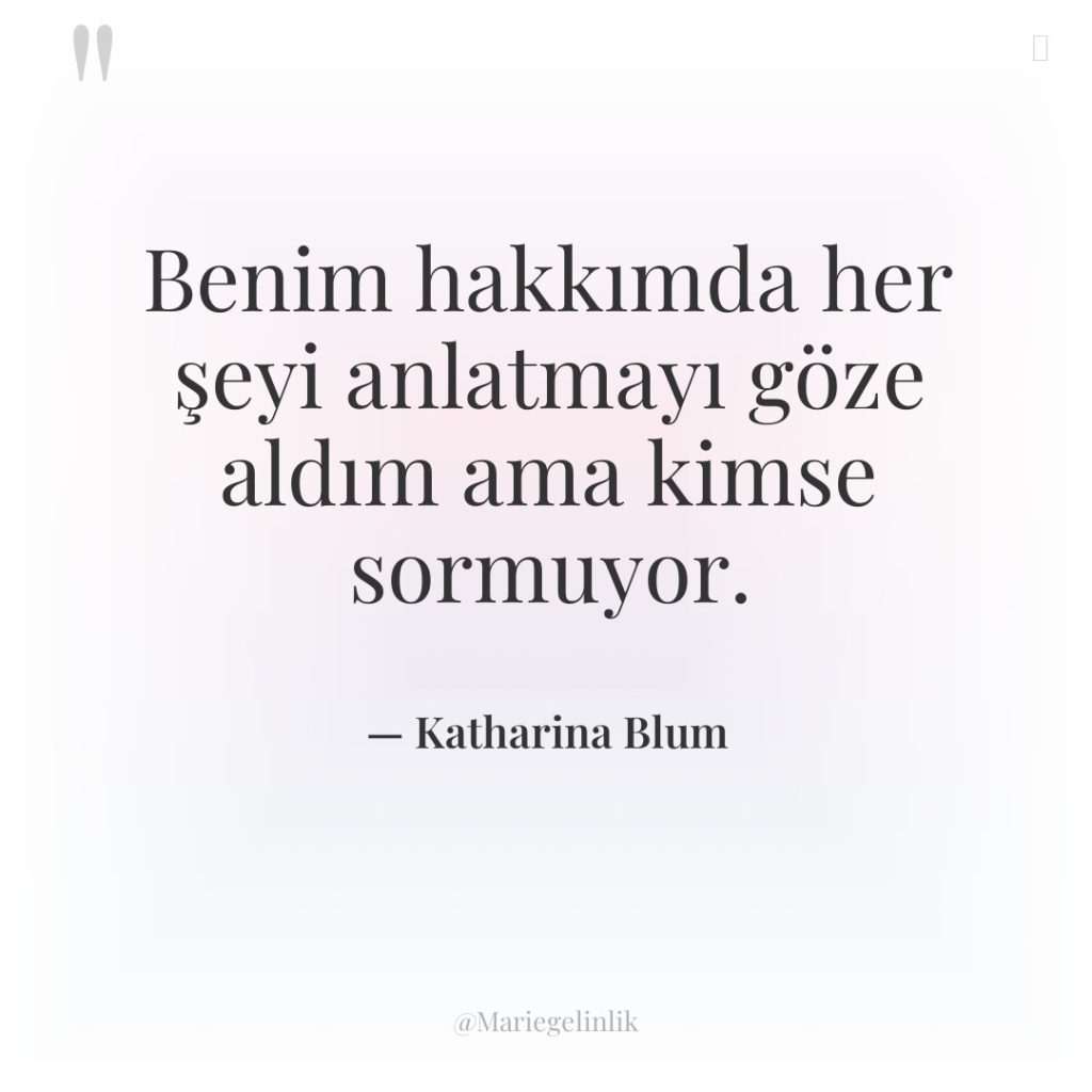 Benim hakkımda her şeyi anlatmayı göze aldım ama kimse sormuyor.