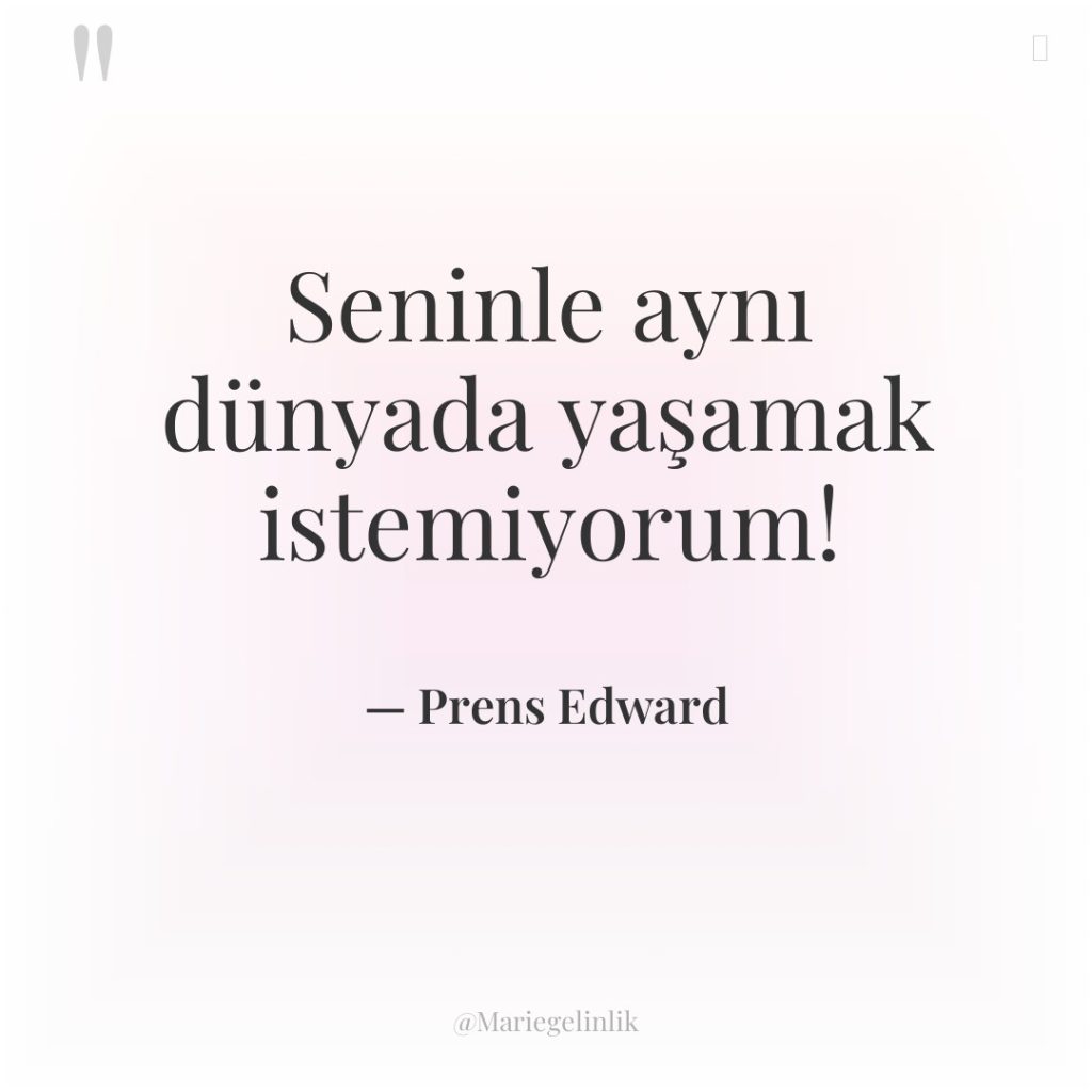 Seninle aynı dünyada yaşamak istemiyorum!