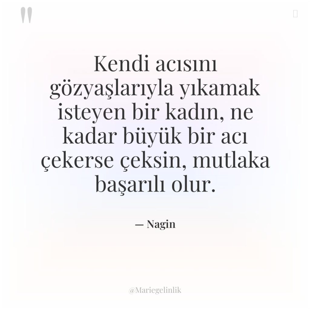 Kendi acısını gözyaşlarıyla yıkamak isteyen bir kadın, ne kadar büyük…