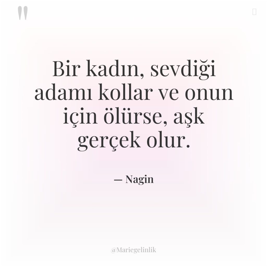 Bir kadın, sevdiği adamı kollar ve onun için ölürse, aşk…