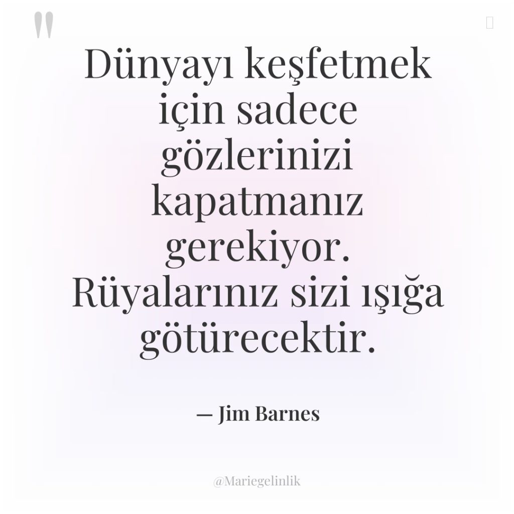Dünyayı keşfetmek için sadece gözlerinizi kapatmanız gerekiyor. Rüyalarınız sizi ışığa…