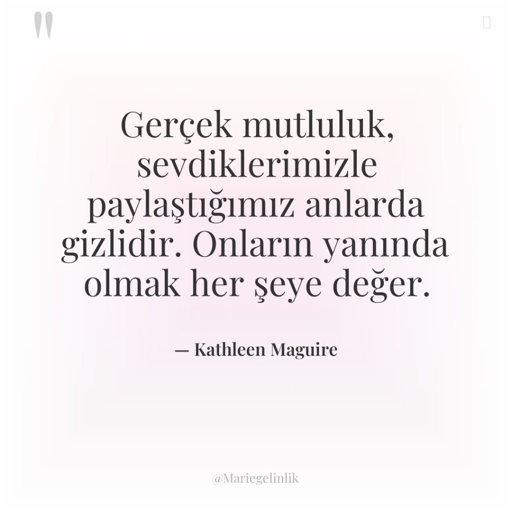 Gerçek mutluluk, sevdiklerimizle paylaştığımız anlarda gizlidir. Onların yanında olmak her…