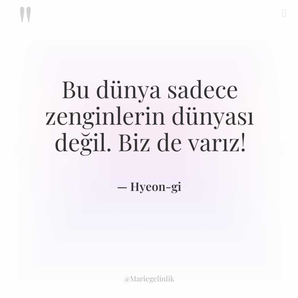 Bu dünya sadece zenginlerin dünyası değil. Biz de varız!