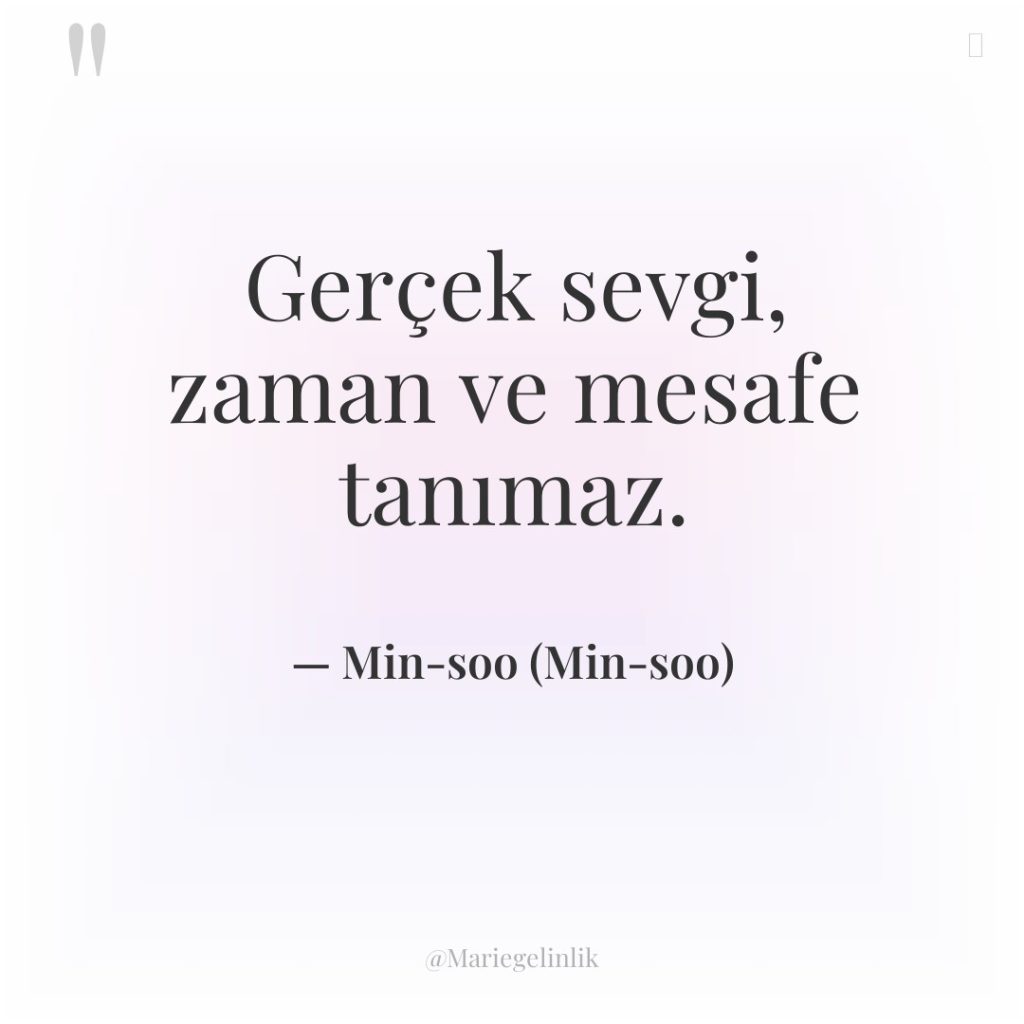 Gerçek sevgi, zaman ve mesafe tanımaz.