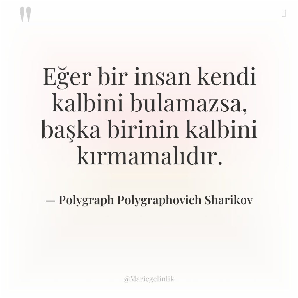 Eğer bir insan kendi kalbini bulamazsa, başka birinin kalbini kırmamalıdır.