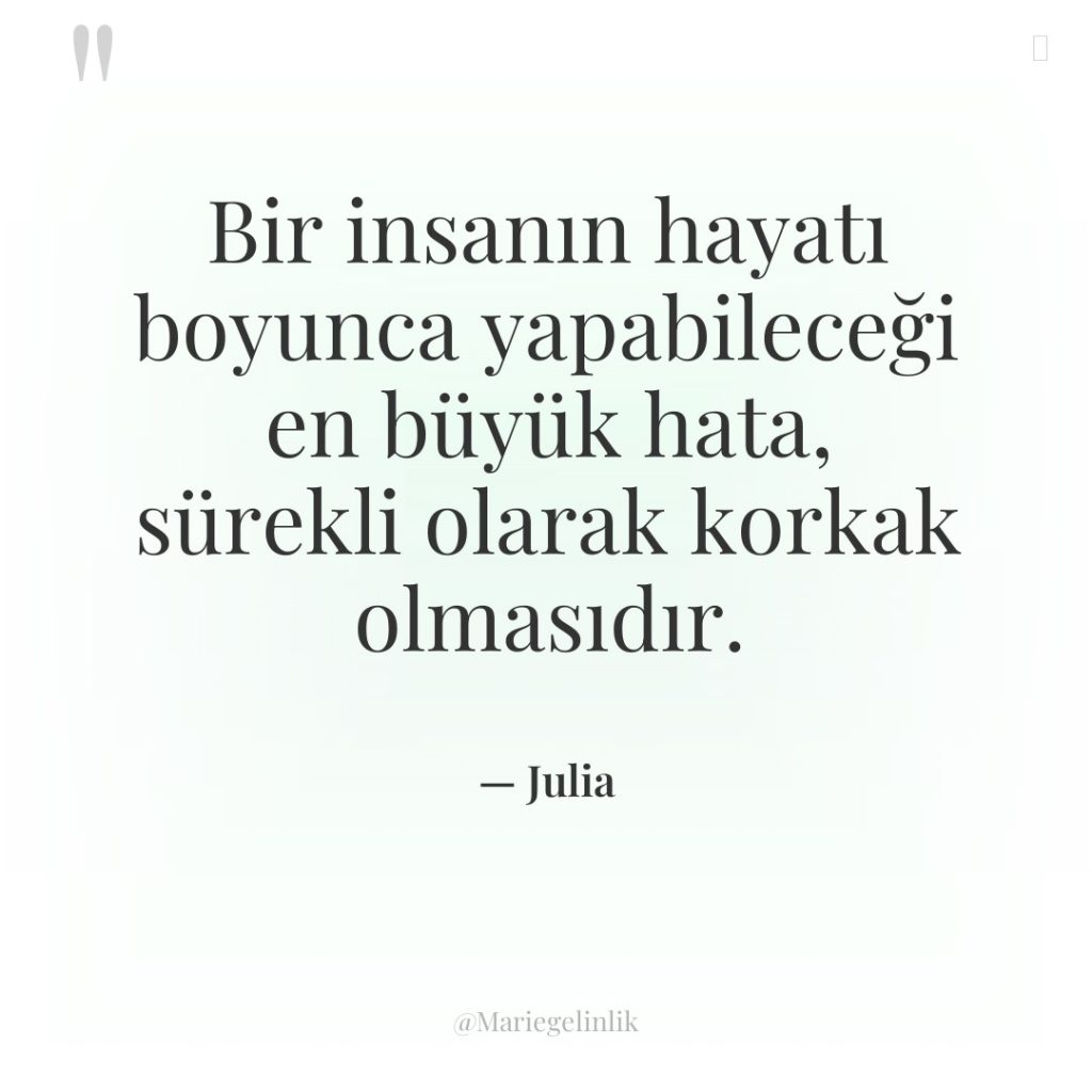 Bir insanın hayatı boyunca yapabileceği en büyük hata, sürekli olarak…