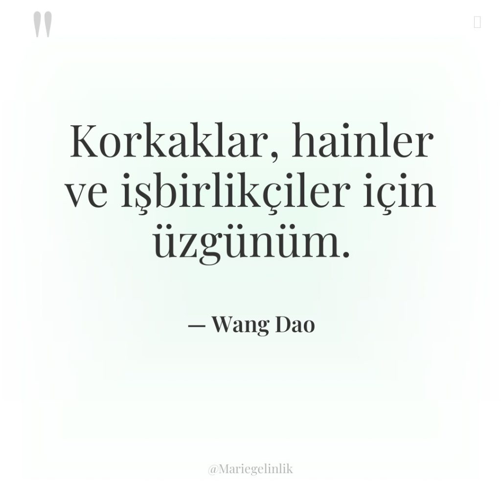 Korkaklar, hainler ve işbirlikçiler için üzgünüm.