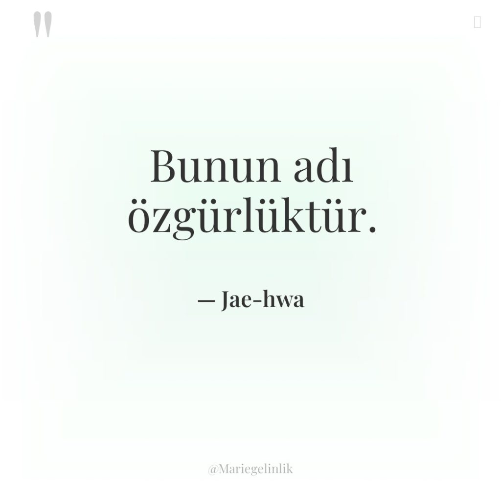 Bunun adı özgürlüktür.