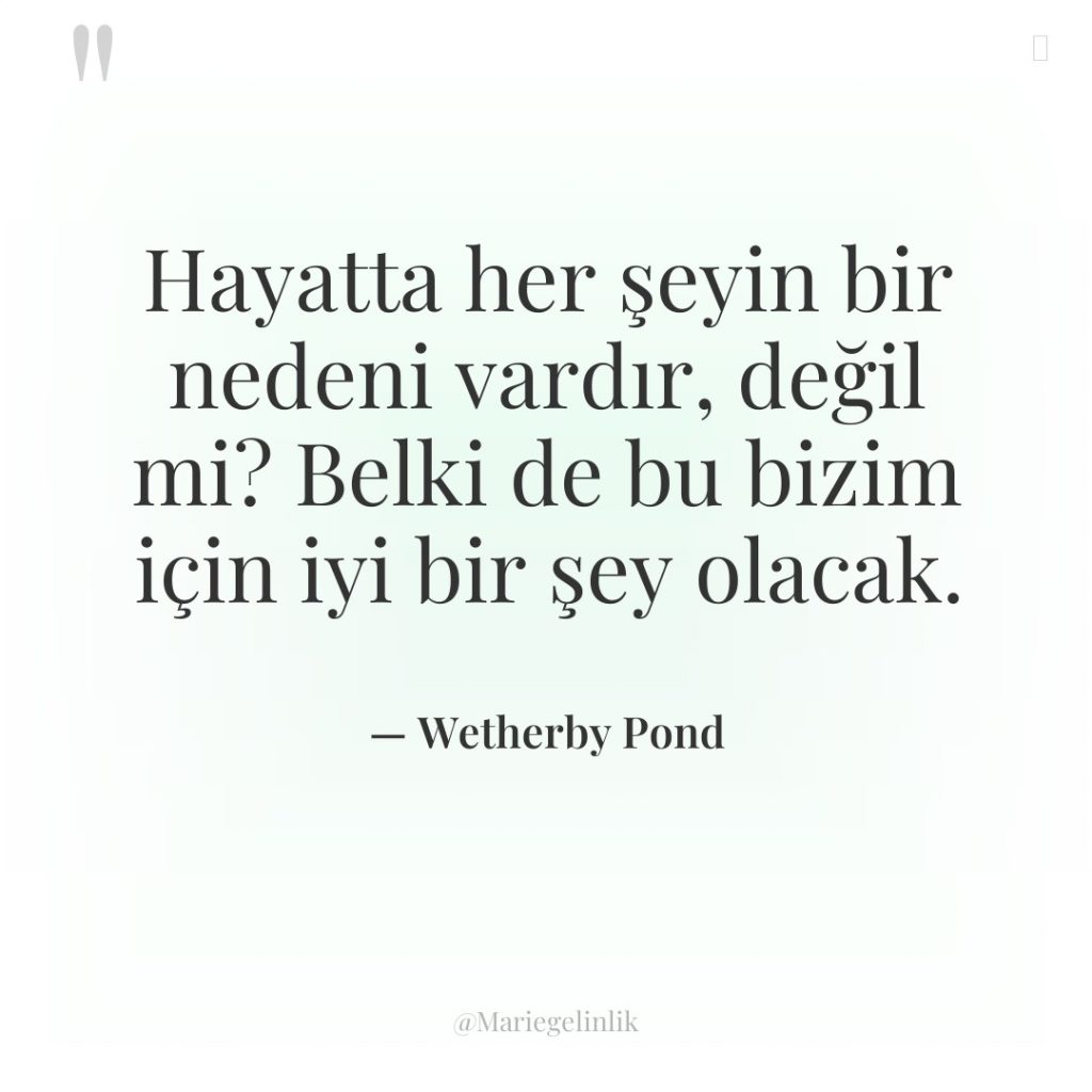 Hayatta her şeyin bir nedeni vardır, değil mi? Belki de…