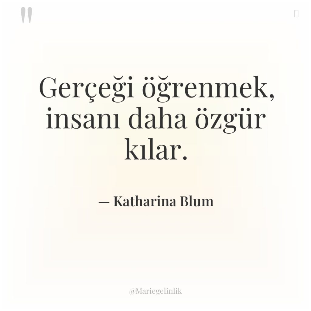 Gerçeği öğrenmek, insanı daha özgür kılar.