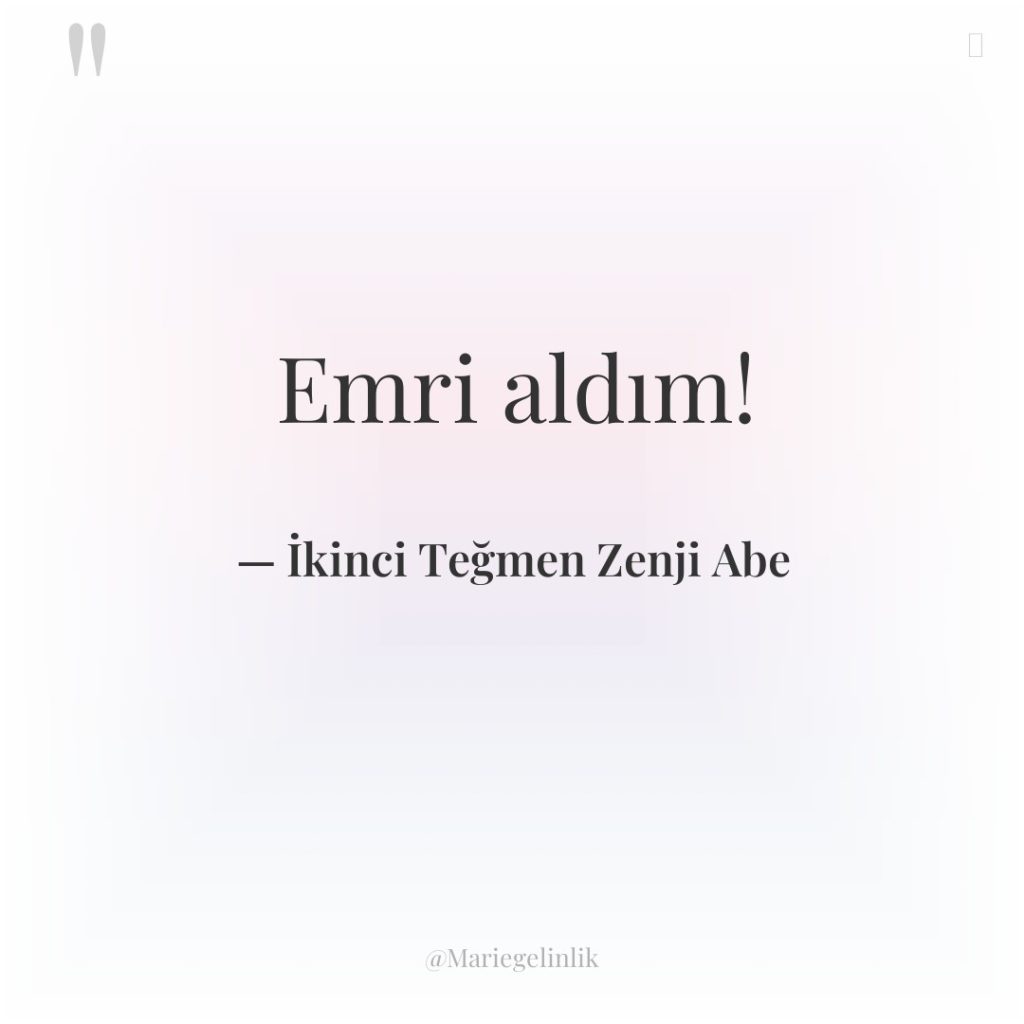 Emri aldım!