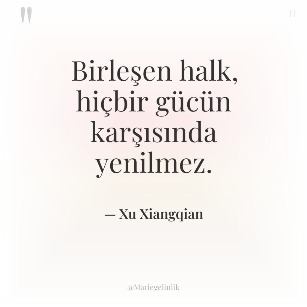 Birleşen halk, hiçbir gücün karşısında yenilmez.