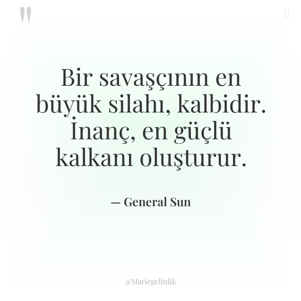 Bir savaşçının en büyük silahı, kalbidir. İnanç, en güçlü kalkanı…