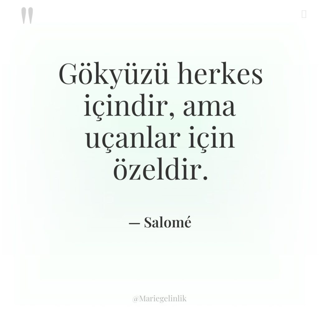 Gökyüzü herkes içindir, ama uçanlar için özeldir.